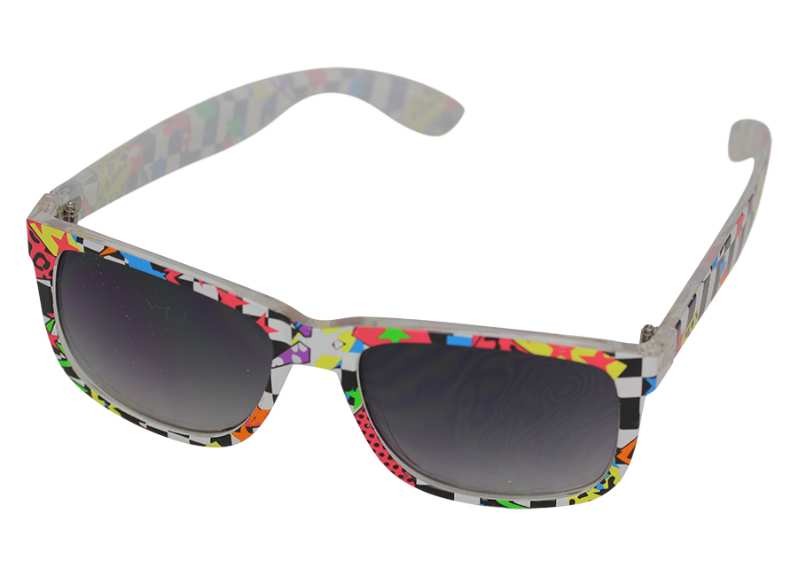 Unisex solbrille i multifarvet design