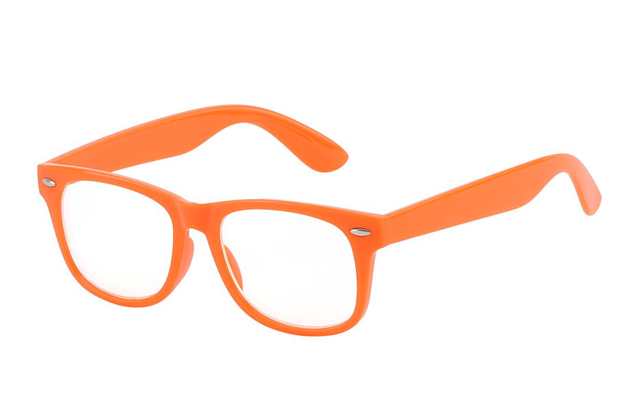 BØRNE brille med klart glas i orange stel