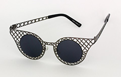 Sort metalgitter solbrille