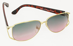 Metal solbrille i feminint hippie design