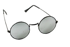 Rund solbrille i sort metal - Design nr. 308