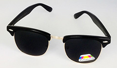 Sort clubmaster polaroid solbrille