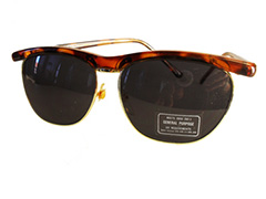 Clubmaster solbrille i skildpadde brun