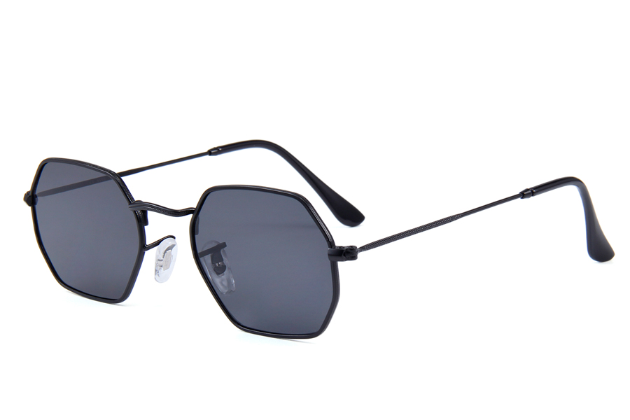 Hexagonal solbrille med flade linser - Design nr. s3904