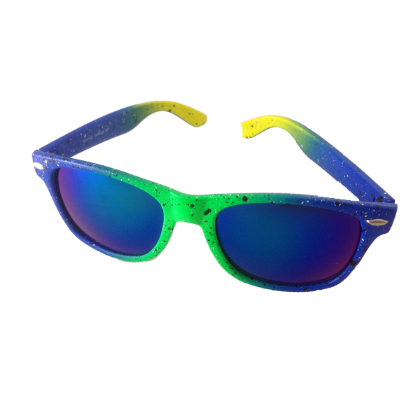 Wayfarer solbrille i vilde neonfarver