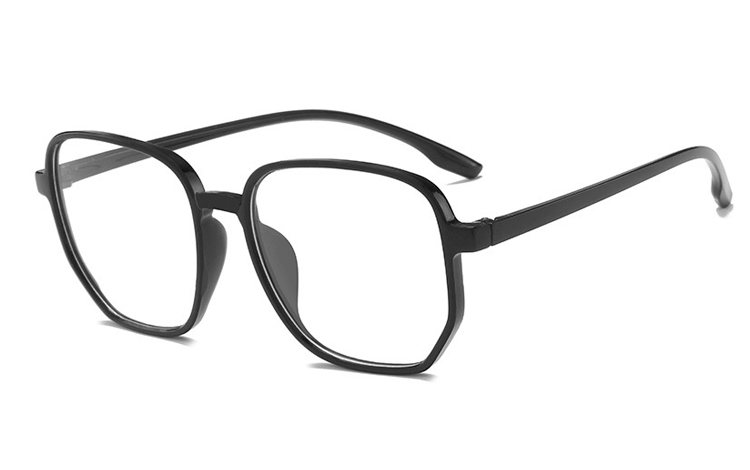 Sort retro inspireret brille i robust design