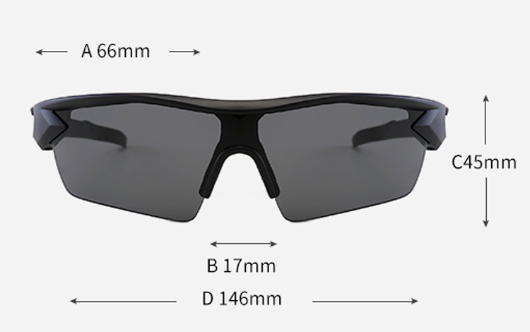 Hurtigbrille i mat-sort med neongrønne detaljer - sunlooper.dk - billede 2