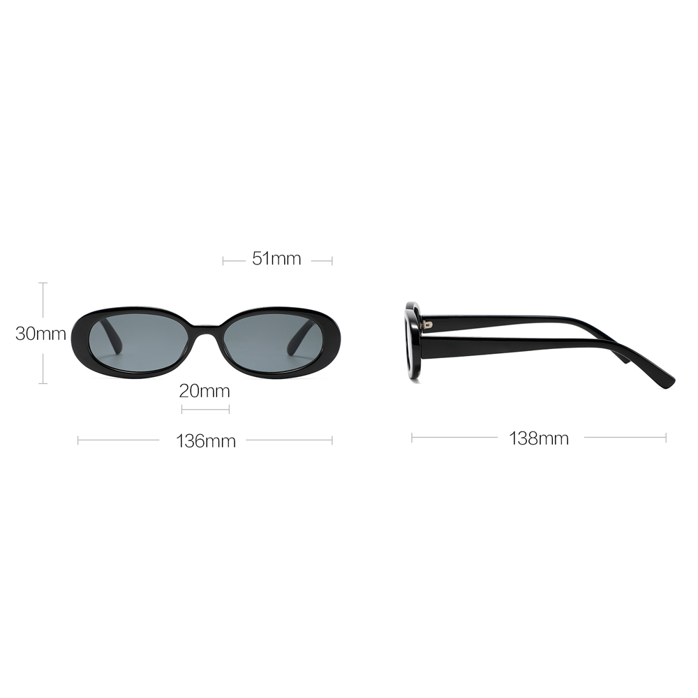 Smuk oval solbrille i transparent grå med spejlglas - sunlooper.dk - billede 4