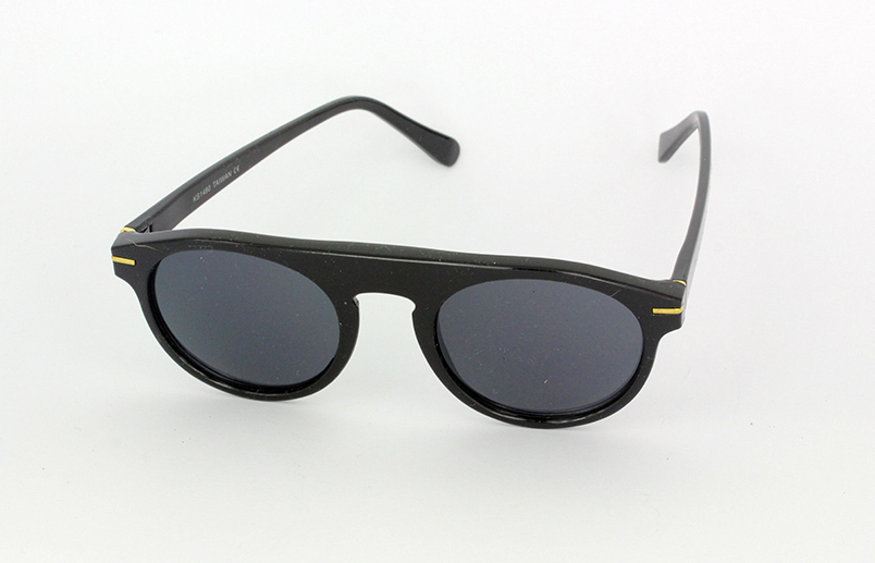 Rund solbrille i enkelt design