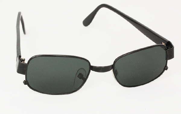 Sort metal solbrille