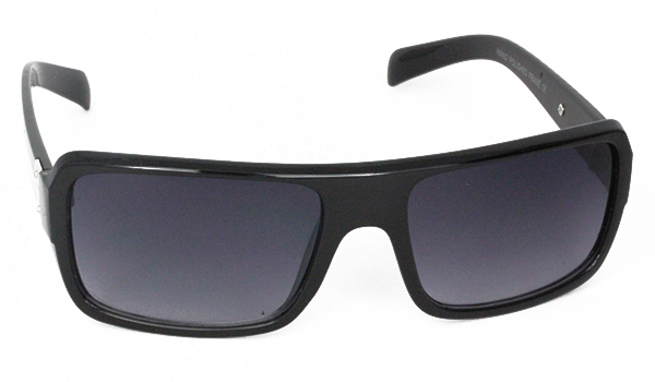 Sort solbrille med metal detalje