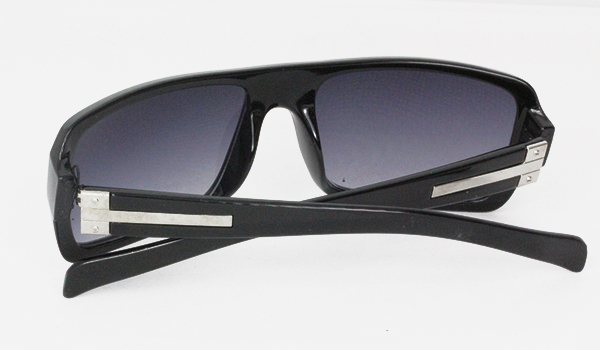 Sort solbrille med metal detalje - sunlooper.dk - billede 2