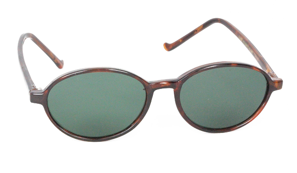 Rødbrun oval solbrille