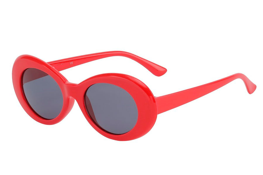 Rød flower power hippie solbrille