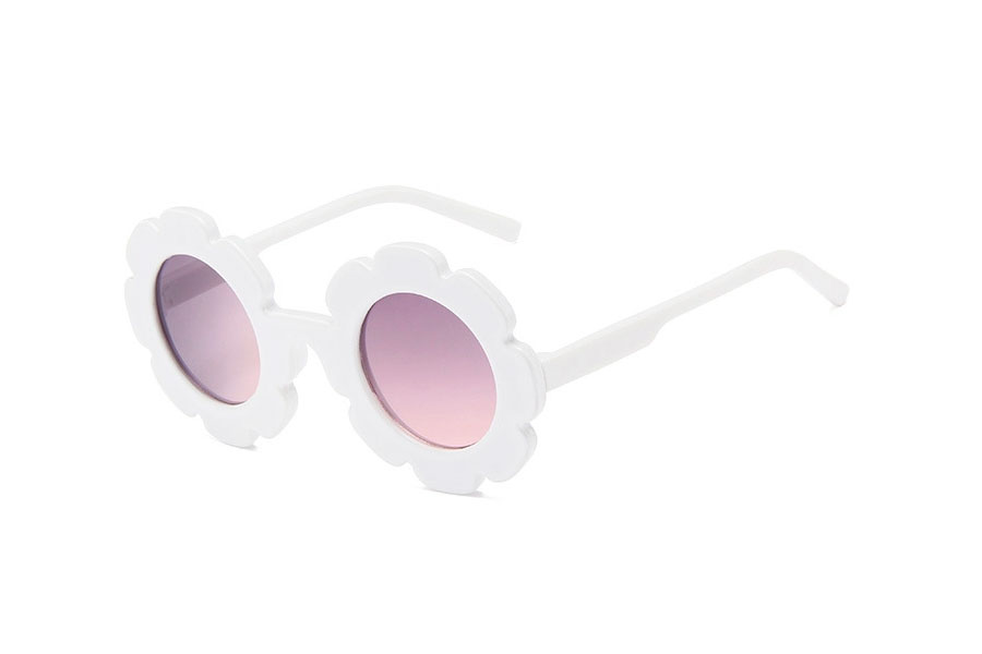 BÃ˜RNE Solbrille i sÃ¸dt hvidt blomst design.