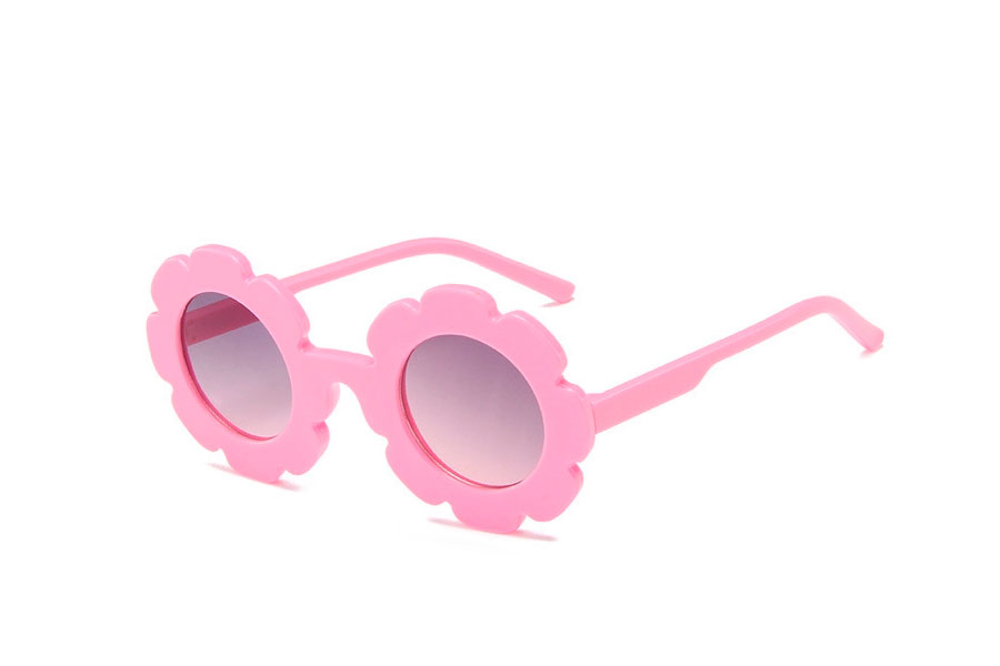 SÃ¸d BÃ˜RNE blomster-solbrille i lyserÃ¸d.