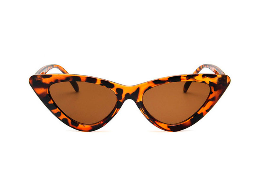 Fræk skilpadde brun solbrille i Cat-Eye design.