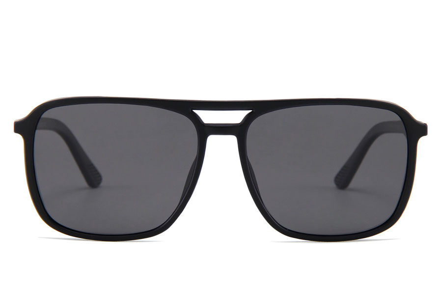 Solbrille i mat sort stel med sidebeskyttelse. - sunlooper.dk - billede 2