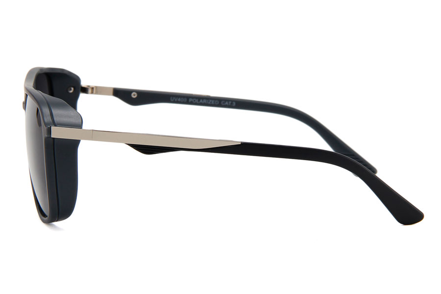 Solbrille i mat sort stel med sidebeskyttelse. - sunlooper.dk - billede 3