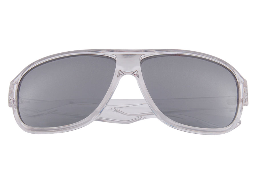 Klar transparent Solbrille med spejlglas - sunlooper.dk - billede 4