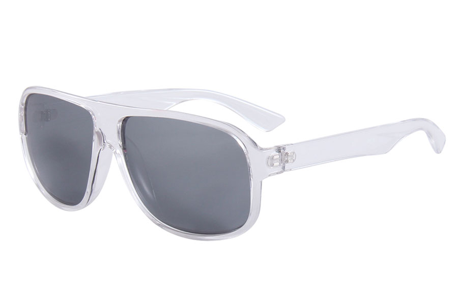 Klar transparent Solbrille med spejlglas