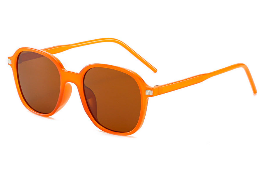 Orange-smokey halvtransparent Hippie solbrille