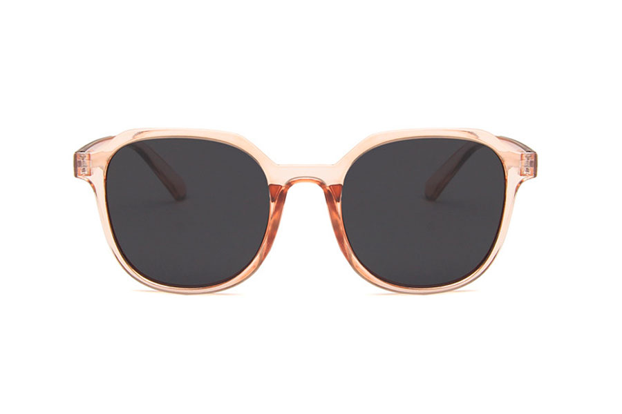 Dame solbrille i beige transparent stel med grå-sorte glas - sunlooper.dk - billede 2