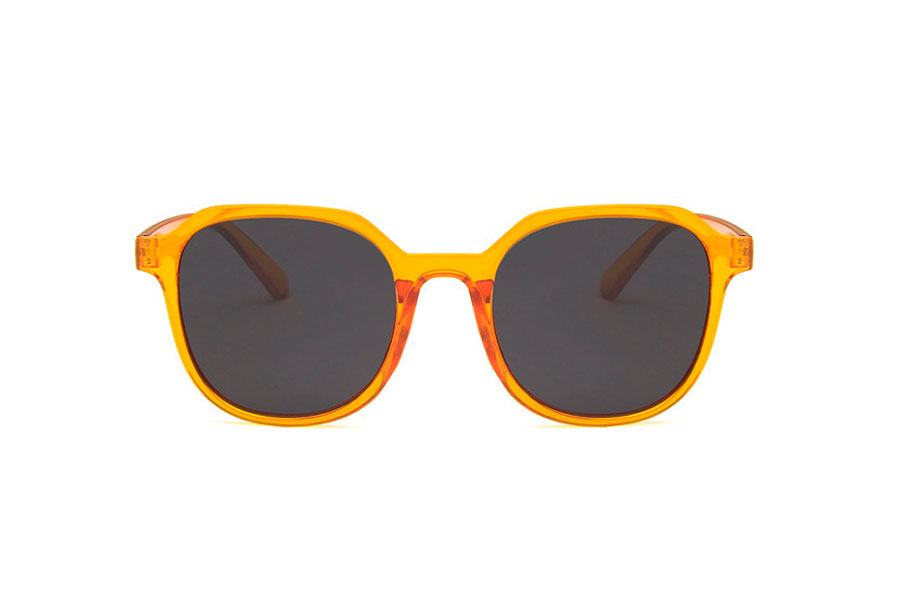 Dame solbrille i orange transparent stel - sunlooper.dk - billede 2