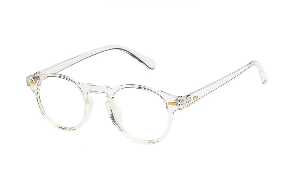 Klar transparent brille i mindre design