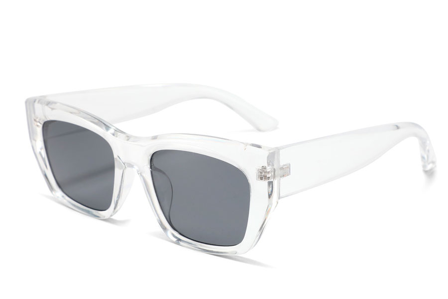 Klar transparent solbrille med kant