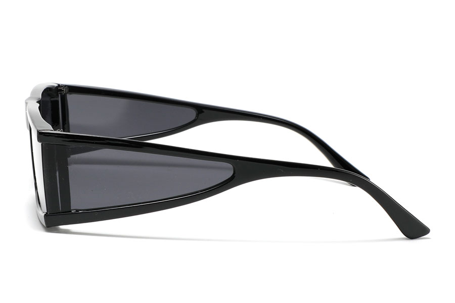 Sort solbrille med sideglas - sunlooper.dk - billede 3