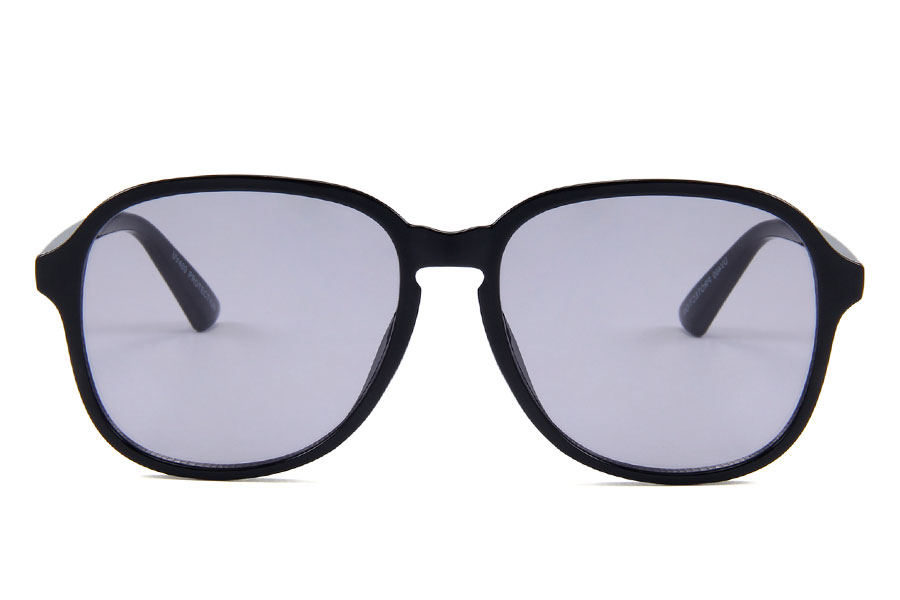 Solbrille i rundt design med lidt kant og lyse glas - sunlooper.dk - billede 2