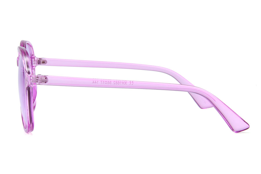 Lilla tranbsparent solbrille med lille glas - sunlooper.dk - billede 3