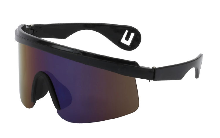 Sort oversize solbrille / Skisolbrille - Design nr. 3451
