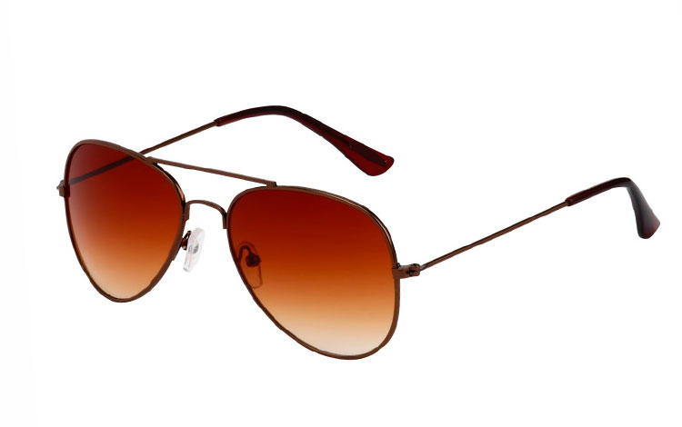 Brun BØRNE aviator solbrille - Design nr. 3511