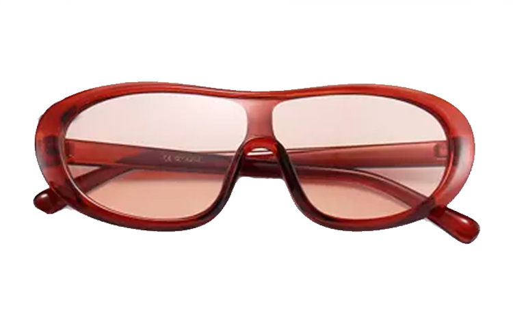 Fræk retro inspireret modesolbrille med ét glas - Design nr. 4445