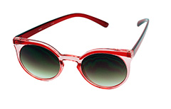 Gennemsigtig og rød rund solbrille - Design nr. 1022