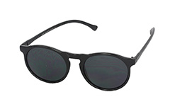 Rund sort blank solbrille - Design nr. 1054