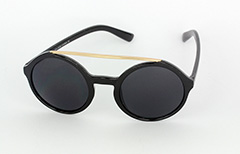Stor rund solbrille i sort - Design nr. 1058
