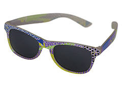 Farverig wayfarer solbrille - Design nr. 1144