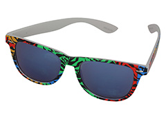 Wayfarer solbrille med blåt spejlglas - Design nr. 1149
