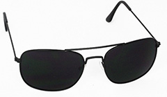 Aviator solbrille i sort firkantet design - Design nr. 3090