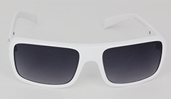 Solbrille i hvid med rød detalje - Design nr. 3092