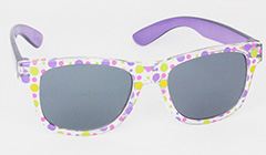 Gennemsigtig solbrille med lilla stænger - Design nr. 3098