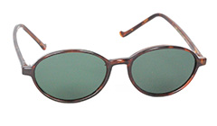Rødbrun oval solbrille - Design nr. 3104