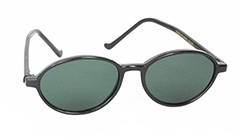 Sort oval solbrille i unisex design - Design nr. 3105