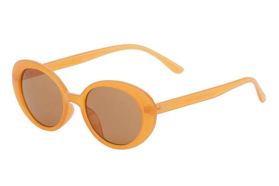 Smokey-orange farvet flower power hippie solbrille - Design nr. s3753