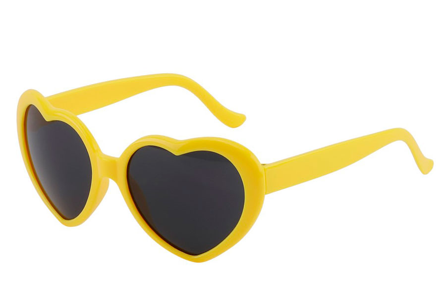 Gul hjerte solbrille - Design nr. 3793
