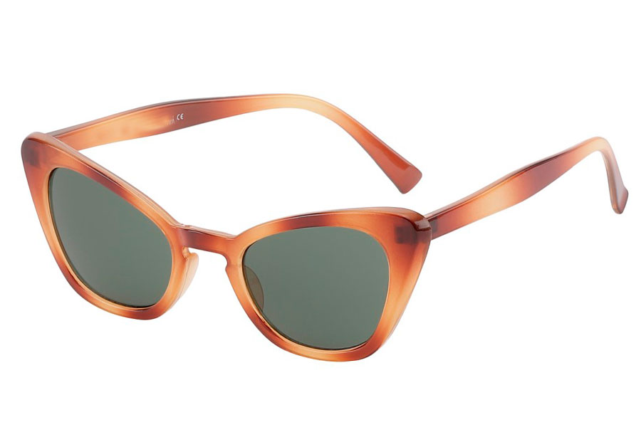 Cateye solbrille i orange-beige smokey farvet stel - Design nr. 3796