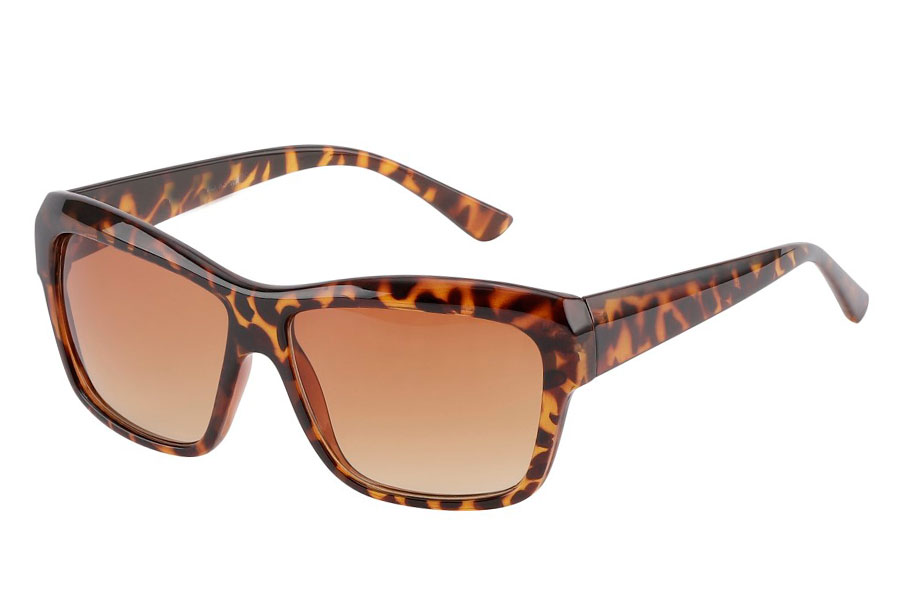 Skøn kvinde solbrille i leopard / skildpadde brunt stel - Design nr. 3798